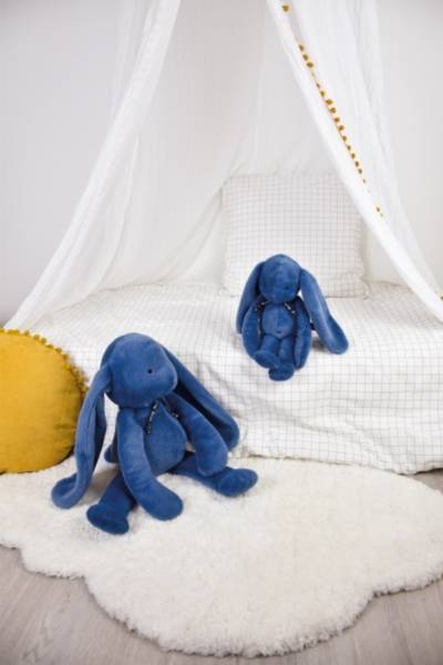 Peluches Lapins aux grandes oreilles Mailou bleu  chez Cathy et Bruno près de Brindas 