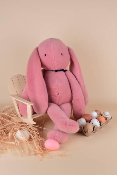 LAPIN ROSE MAILOU FABRIQUE EN FRANCE CHEZ CATHY ET BRUNO